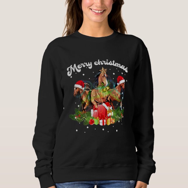 Weihnachtslicht Pajama Sweater Matching Fam Sweatshirt (Vorderseite)