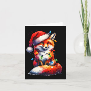 Weihnachtslicht Santa Fox Vintag 90er Jahre Woodla Karte