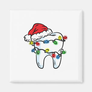 Weihnachtslicht Santa Hut Zahnarzt Zahnreinigung Magnet