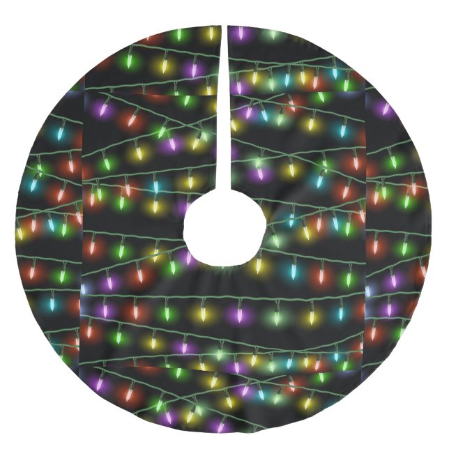Weihnachtslicht-Schnüre Polyester Weihnachtsbaumdecke (Vorderseite)