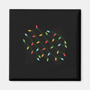 Weihnachtslicht Spitz Niedliches Geschenk für Hund Magnet