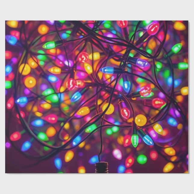 Weihnachtslicht-Verpackungspapier. Geschenkpapier (Flach)