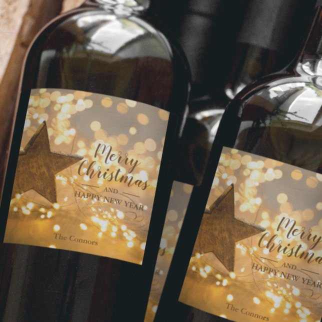 Weihnachtslicht Weihnachtsstern Weinetikett (Von Creator hochgeladen)