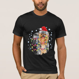 Weihnachtslicht Yorkshire Terrier Hund Welpe T-Shirt
