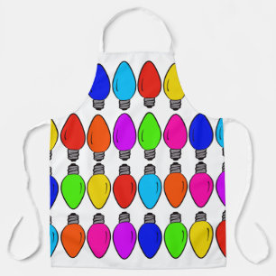 Weihnachtslichtbirnen-Muster Schürze