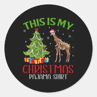 WeihnachtsLICHTE Weihnachten Das ist mein Giraffen Runder Aufkleber