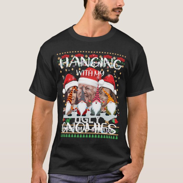 WeihnachtsLICHTEN, die mit meinen Gnomen Garden El T-Shirt (Vorderseite)