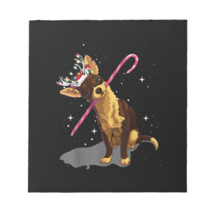 Weihnachtslichter Chihuahua Notizblock