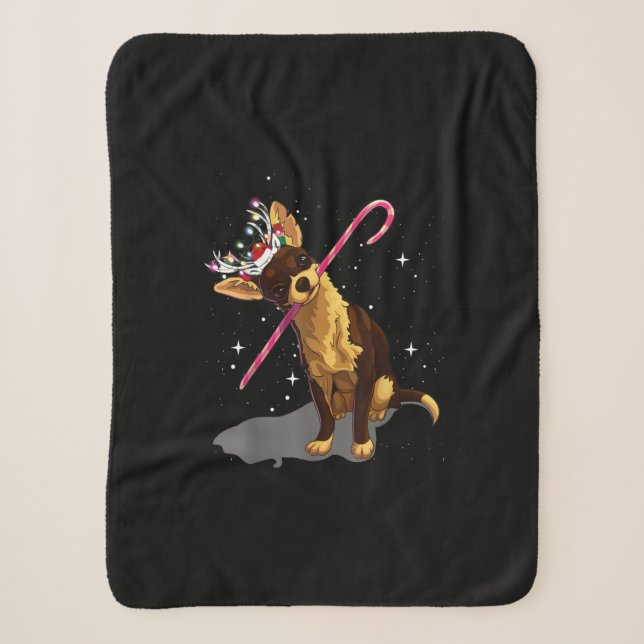 Weihnachtslichter Chihuahua Sherpadecke (Vorderseite)
