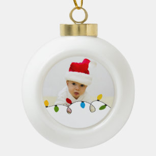 Weihnachtslichter, Feiertag beleuchtet Keramik Kugel-Ornament