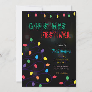 Weihnachtslichter-Fest-Einladung Einladung