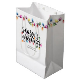 Weihnachtslichter Frohe Festtage Name Mittlere Geschenktüte