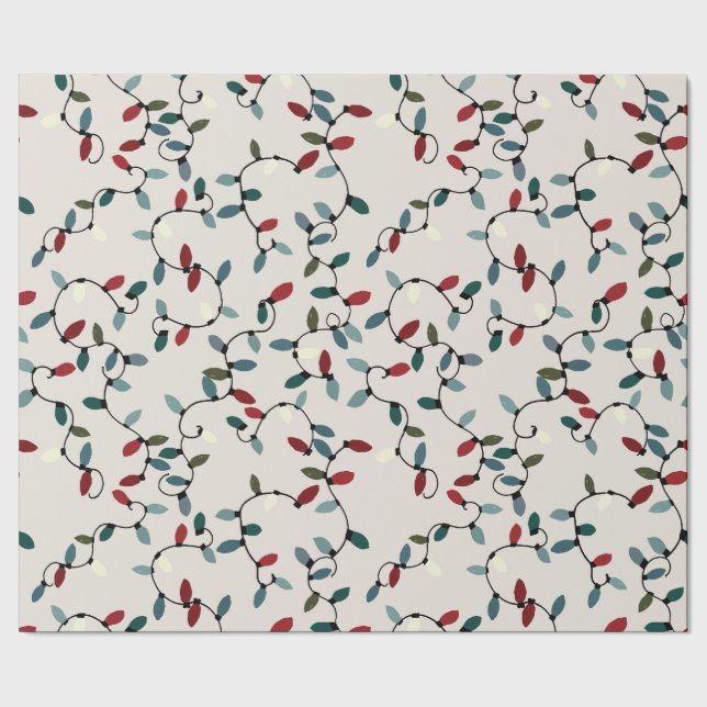 Weihnachtslichter Geschenkpapier (Saum)