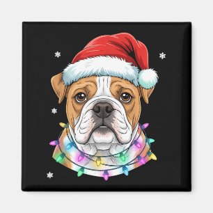 Weihnachtslichter Hund Santa Hut Süße Weihnachten Magnet