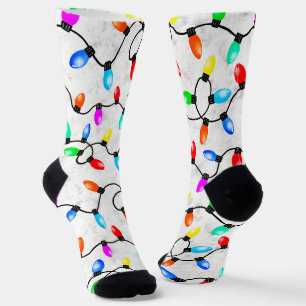 Weihnachtslichter im Schnee Socken