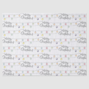 Weihnachtslichter in Aquarellen Frohe Weihnachten Seidenpapier