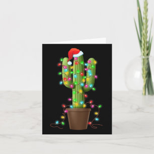 Weihnachtslichter Kaktus Lover Funny Xmas Geschenk Karte