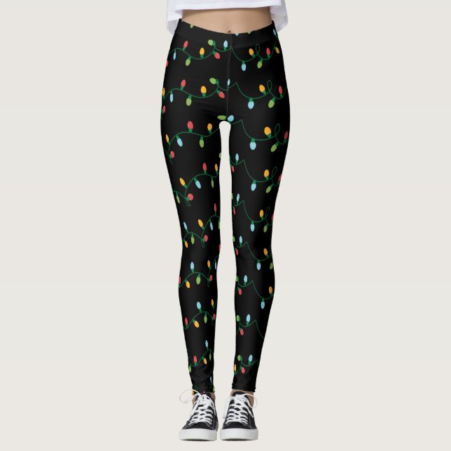 Weihnachtslichter Leggings #HolidayZ (Vorderseite)