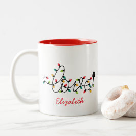 Weihnachtslichter Liebe Zweifarbige Tasse