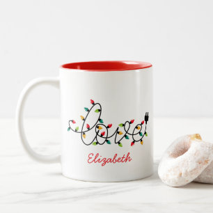 Weihnachtslichter Liebe Zweifarbige Tasse