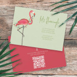 Weihnachtslichter Pink Flamingo QR Code Karte<br><div class="desc">Dieses Design bietet Weihnachts-Weihnachtssaison leichte Flamingo, elegante moderne Aquarell niedlich einfach, ein festliches Tinkle-Light-Spaß, Strand tropische Küsteninsel-Haus, moderne elegante, moderne Kalligraphie Skript-Schriftart, whimsical Typografie Vorlage, einfache und minimale klassische Illustration, Weihnachtsfeier Chic-Feier, einzigartige minimalistische Handschrift mit scannbarem QR-Code für Karte und Routenplan und Wegbeschreibung, fügen Sie Ihren URL-Link zu Ihrem URL...</div>