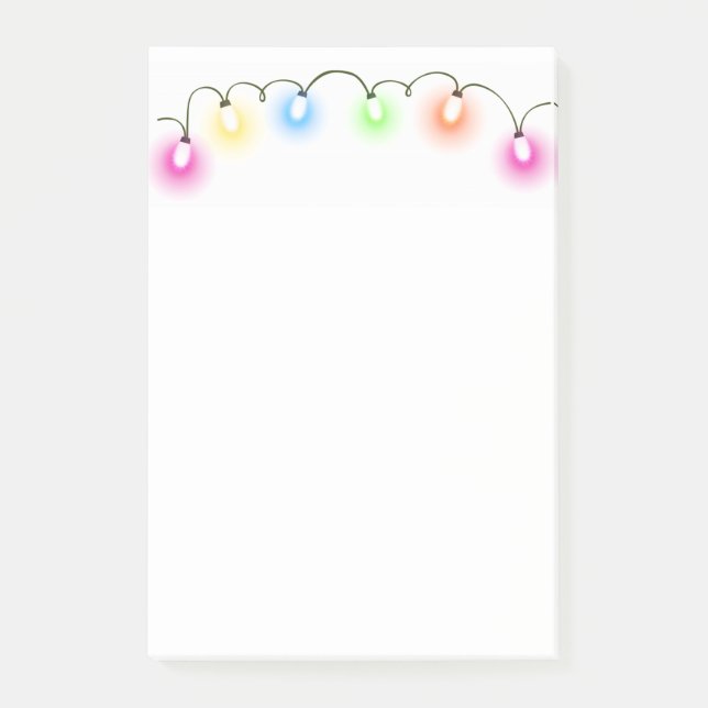 Weihnachtslichter Post-it Klebezettel (Vorderseite)