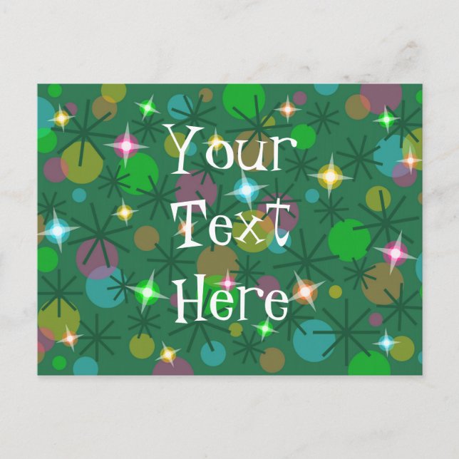 Weihnachtslichter Postkarte "Ihres Textes" (Vorderseite)