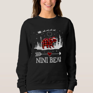 Weihnachtslichter-Pyjama passend zu rotem Karo Nin Sweatshirt
