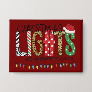 Weihnachtslichter sind meine Lieblingsfarbe Santa  Button
