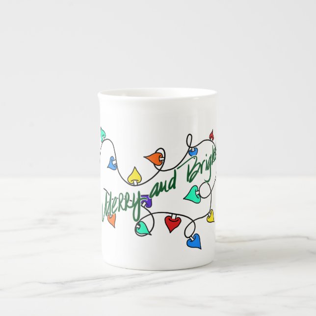 Weihnachtslichter-Tasse Prozellantasse (Vorderseite)