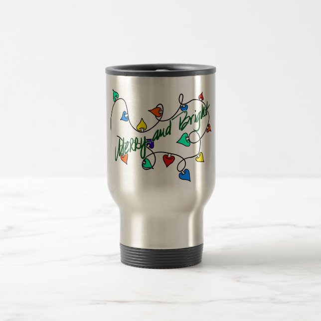 Weihnachtslichter-Tasse Reisebecher (Mittel)
