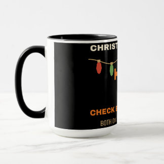 Weihnachtslichter und Kontrollleuchten, lustig Tasse