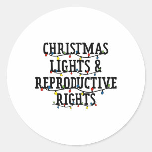Weihnachtslichter und reproduktive Rechte Weihnach Runder Aufkleber
