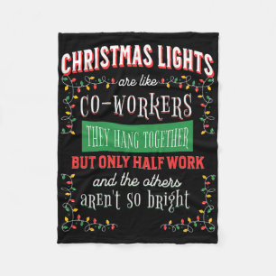 Weihnachtslichter wie Coworker Office Joke Funny Fleecedecke