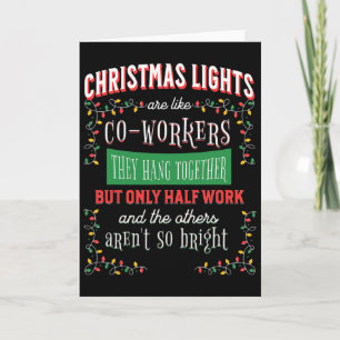 Weihnachtslichter wie Coworker Office Joke Funny Karte