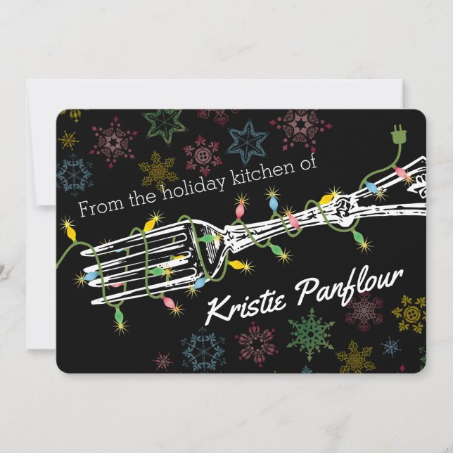 Weihnachtslichtgabel aus der Küche der Karte (Vorderseite)