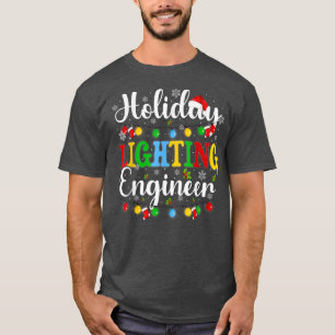 Weihnachtslichtingenieur Weihnachtsmann T-Shirt
