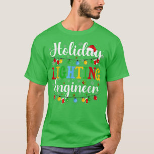 Weihnachtslichtingenieur Weihnachtsmann T-Shirt