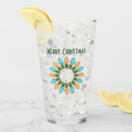 Weihnachtslichtkreis in Orange und Blau Glas