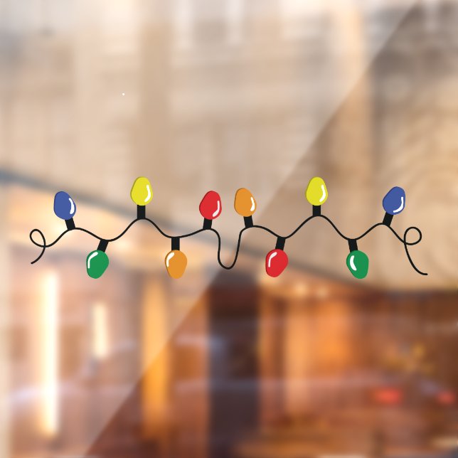 Weihnachtslichtreihendraht Große Glühbirne Fensteraufkleber (Blatt 2)