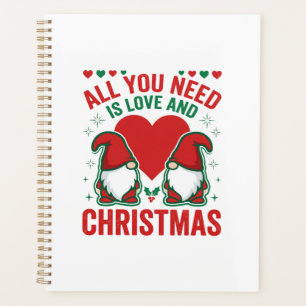 Weihnachtsliebe Herz Santa Gnom Design Planer