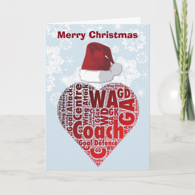 WeihnachtsLiebe-Herznetball-Zug Feiertagskarte (Vorderseite)