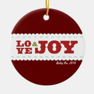 WeihnachtsLiebe-u. -freude-Feiertags-Verzierung Keramik Ornament