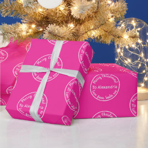 Weihnachtsliebe von Santa Frohe Weihnachten Hellro Geschenkpapier