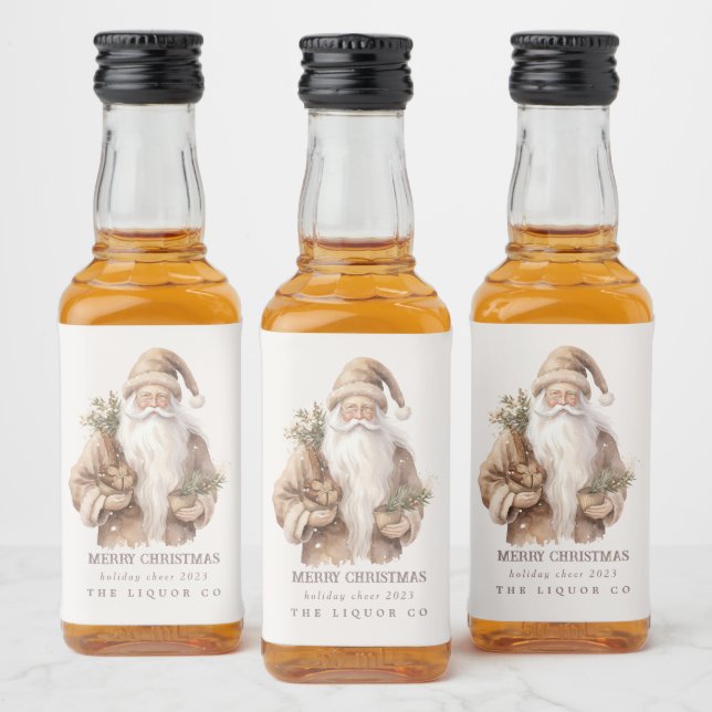 Weihnachtsliebhaber Mini-Liquor-Flaschenetiketten Alkoholflaschenetikett (Flaschen)