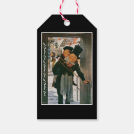 Weihnachtslied "Bob Cratchit und Tiny Tim Geschenkanhänger