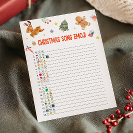 Weihnachtslied-Emoji-Spiel Feiertagskarte