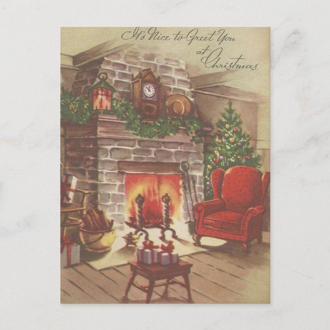 Weihnachtslied Feiertagspostkarte (Vorderseite)