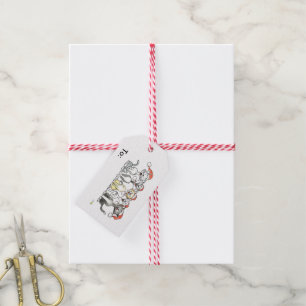 Weihnachtslied-Gesangkatzen Geschenkanhänger