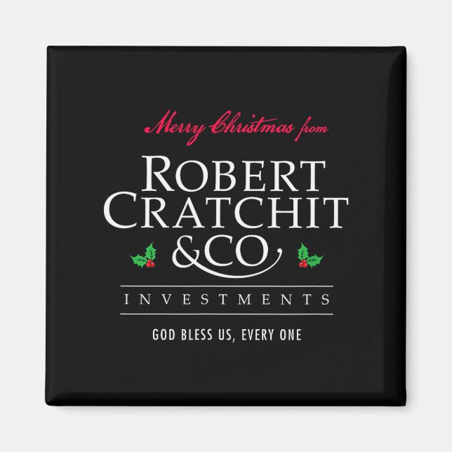 Weihnachtslied Robert Bob Cratchit Ebenezer Scroo Magnet (Vorne)